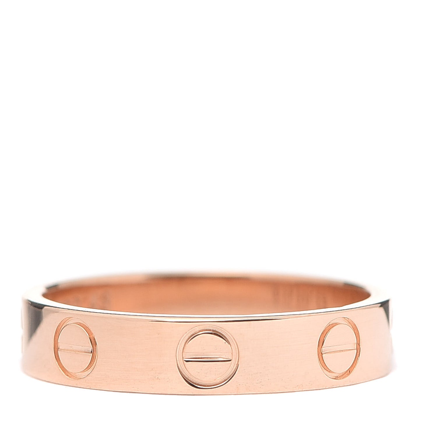 18K Pink Gold 3.5mm LOVE Wedding Band Ring 48 4.5