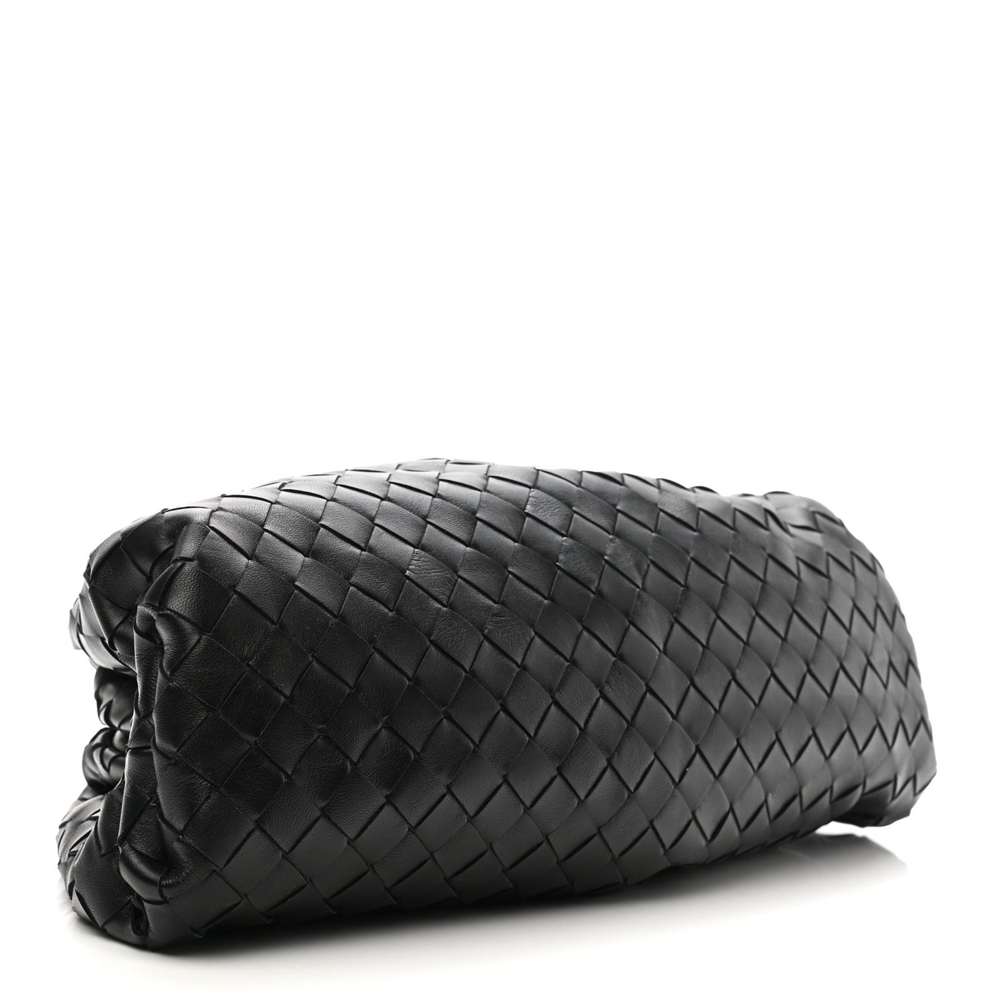 Nappa Maxi Intreccio The Pouch Oversized Clutch Black