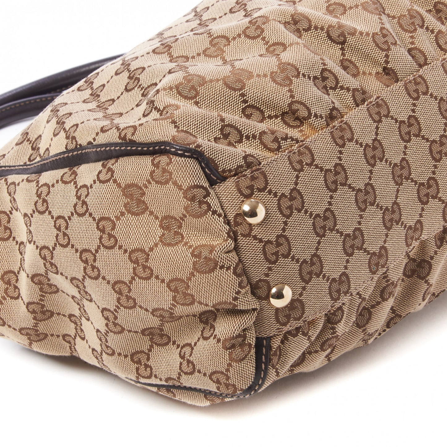 Monogram D Gold Tote Dark Brown