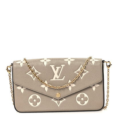 Louis Vuitton Empreinte Monogram Giant Felicie Pochette Tourterelle Creme 1 of 9