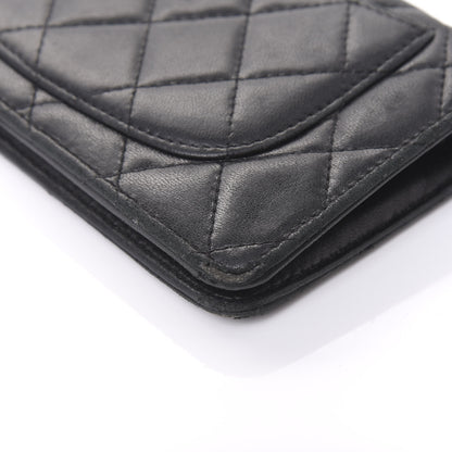 Chanel Lambskin Quilted Yen Wallet Black 8 of 14
