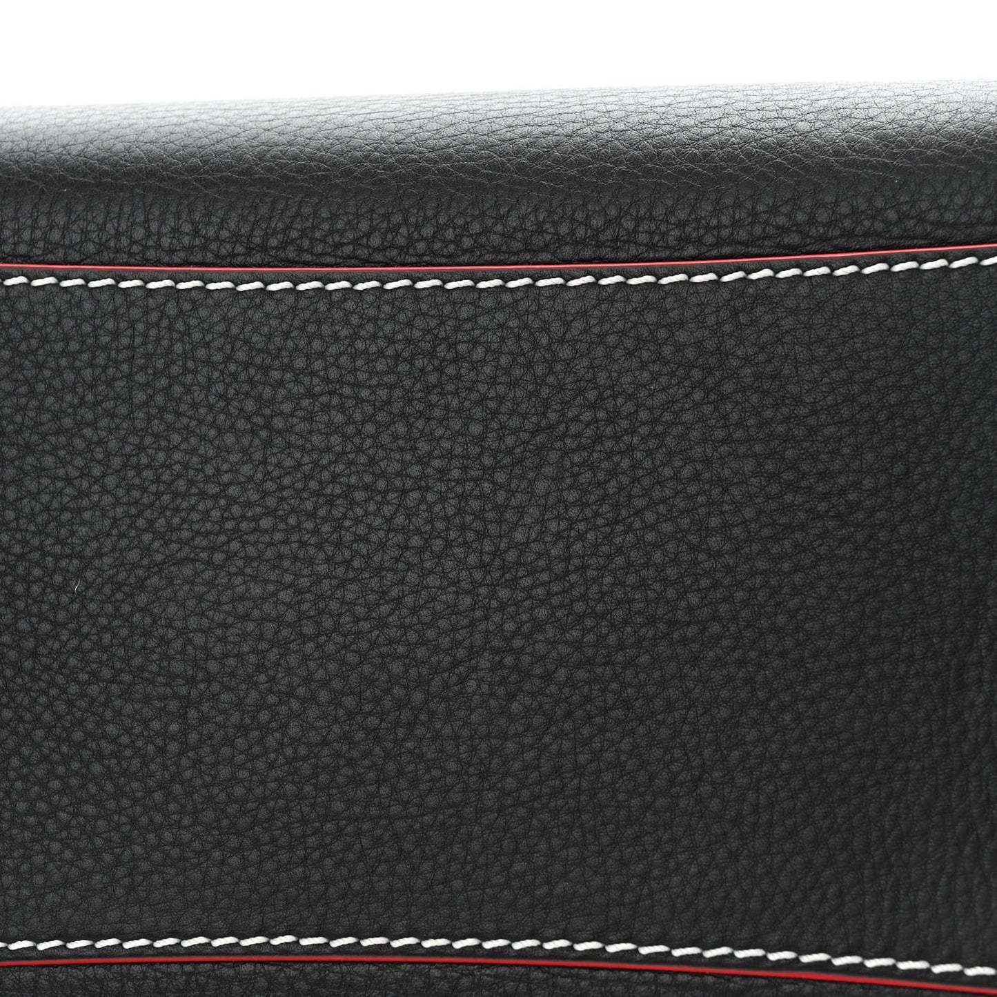 Calfskin Bi-Color Topstitch Small Antigona Black Red