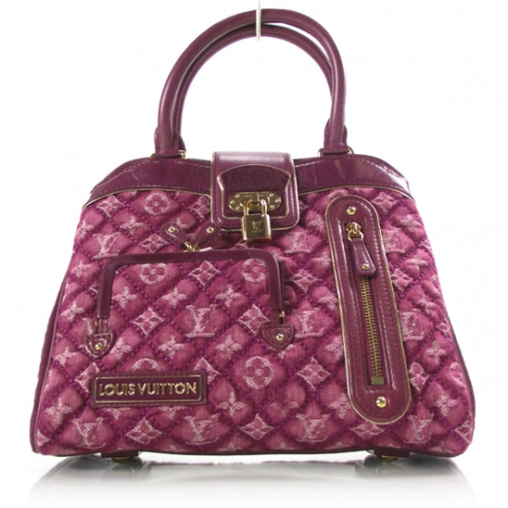 Louis Vuitton Monogram Denim Quilted Linda Fuchsia 1 of 10