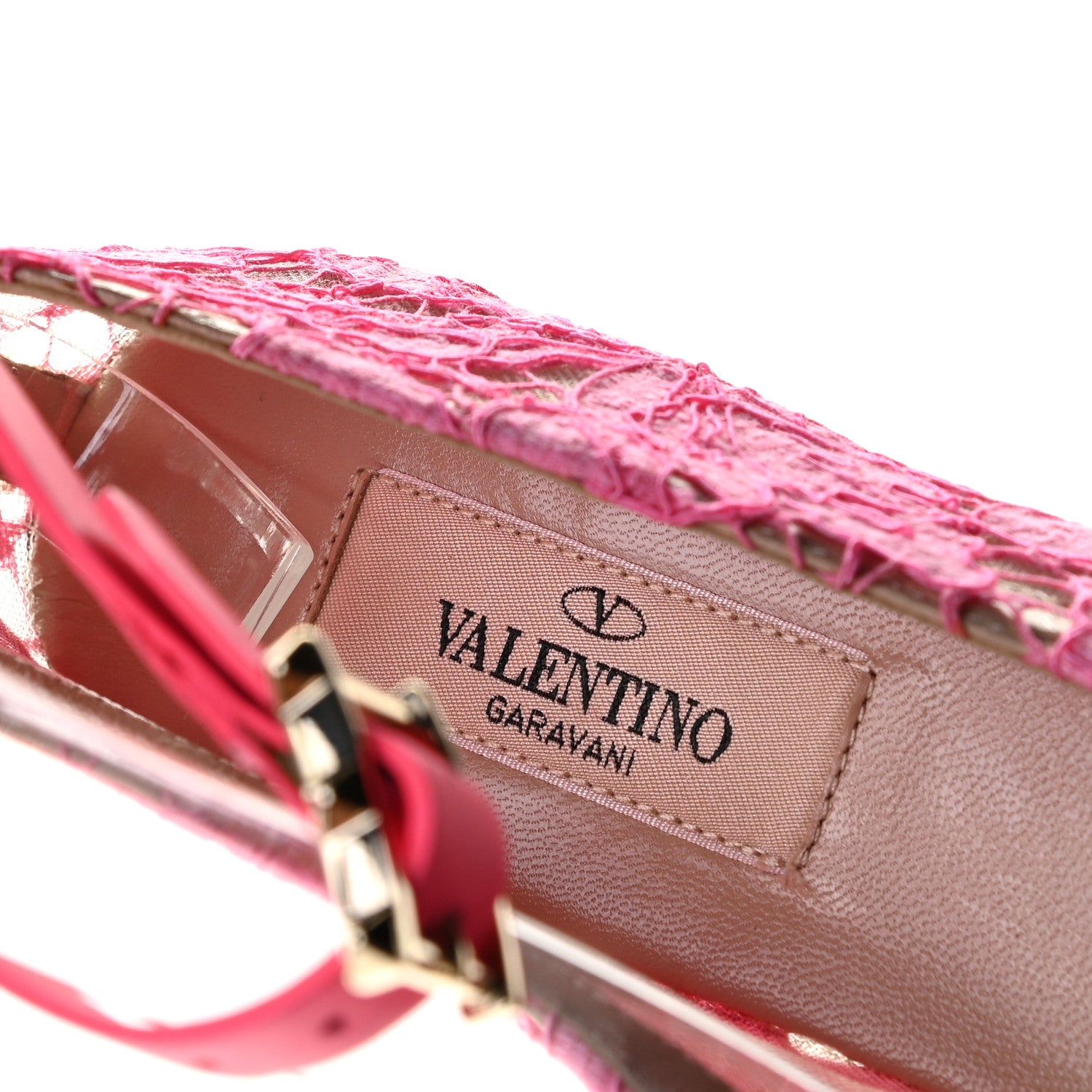 Valentino Garavani Lace Ankle Strap Ballerina Flats 36.5 Framboise 6 of 9