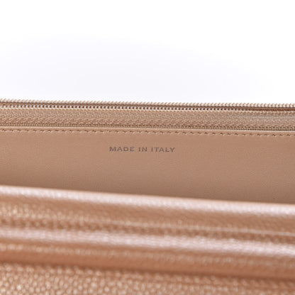 Chanel Pearly Caviar Quilted Wallet On Chain WOC Dark Beige 7 of 13