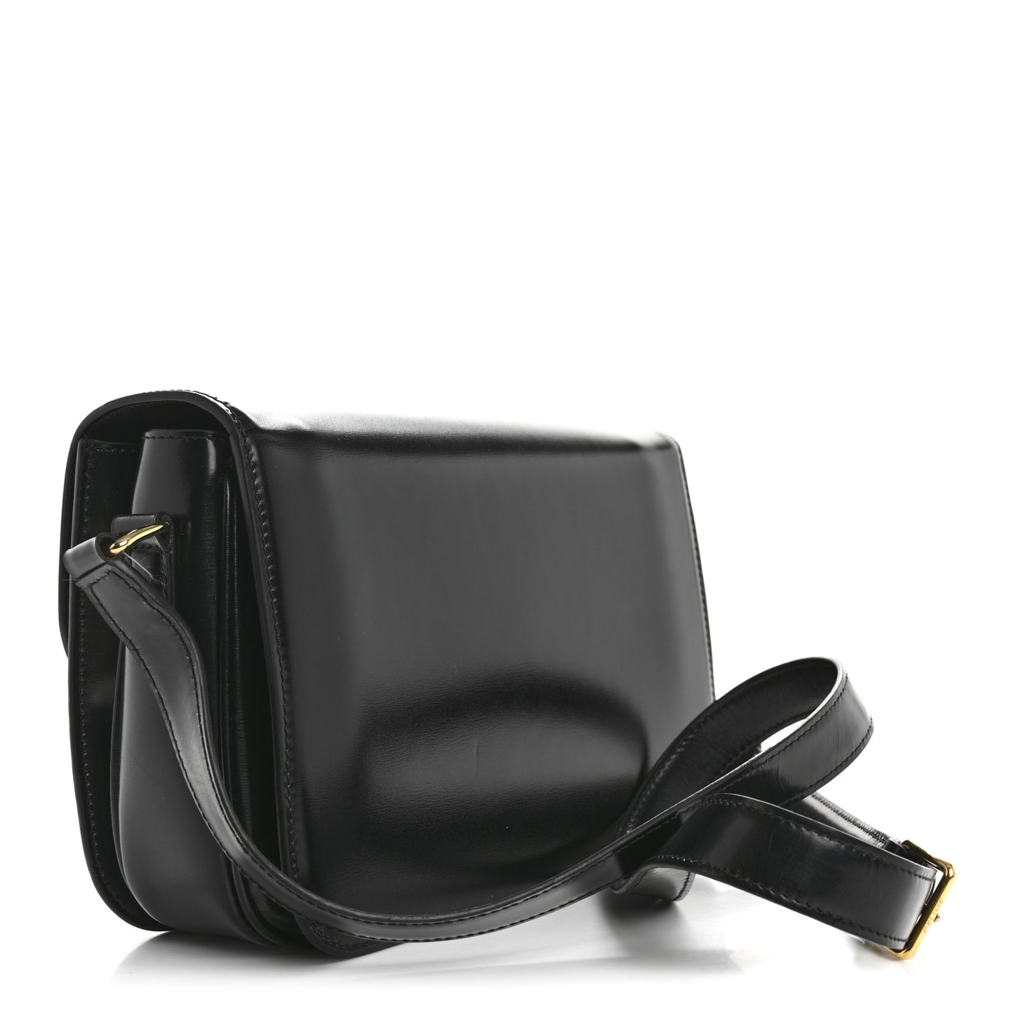 Shiny Calfskin Medium Triomphe Black