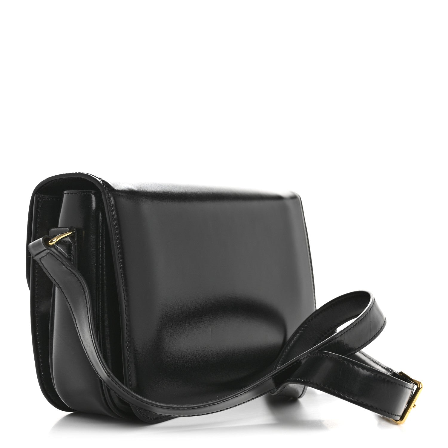 Celine Shiny Calfskin Medium Triomphe Black 3 of 13