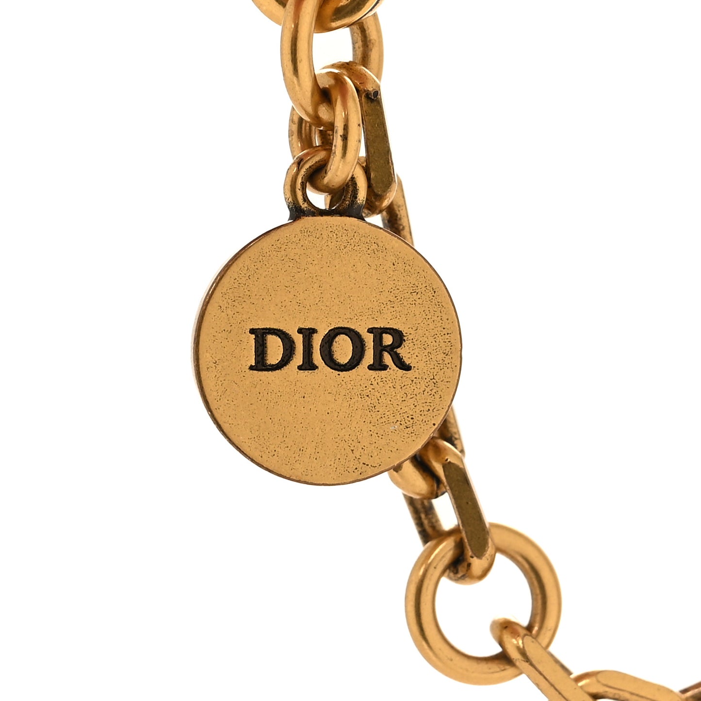 Metal Crystal Pearl J'Adior Bracelet Gold