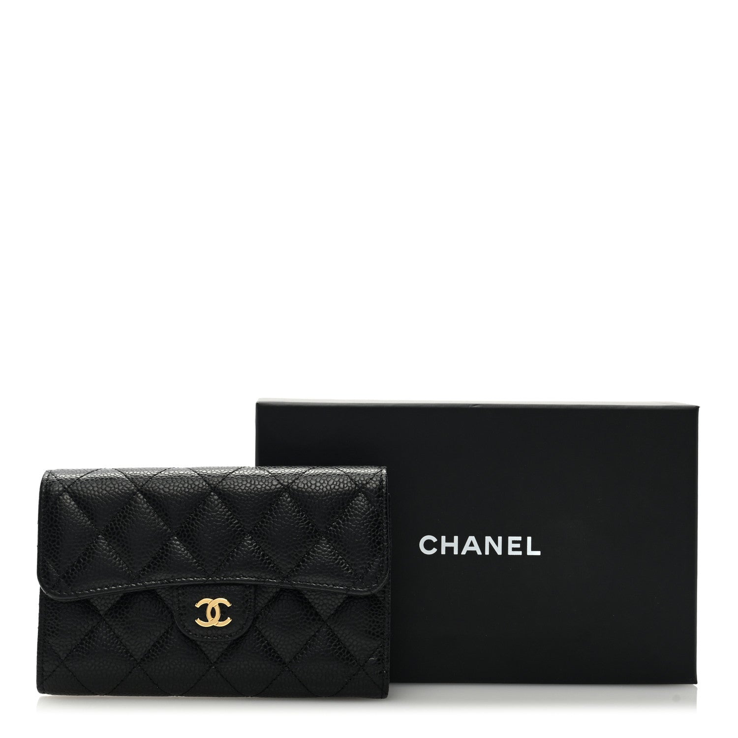 Chanel Caviar Quilted Medium Flap Wallet Black 8 of 8