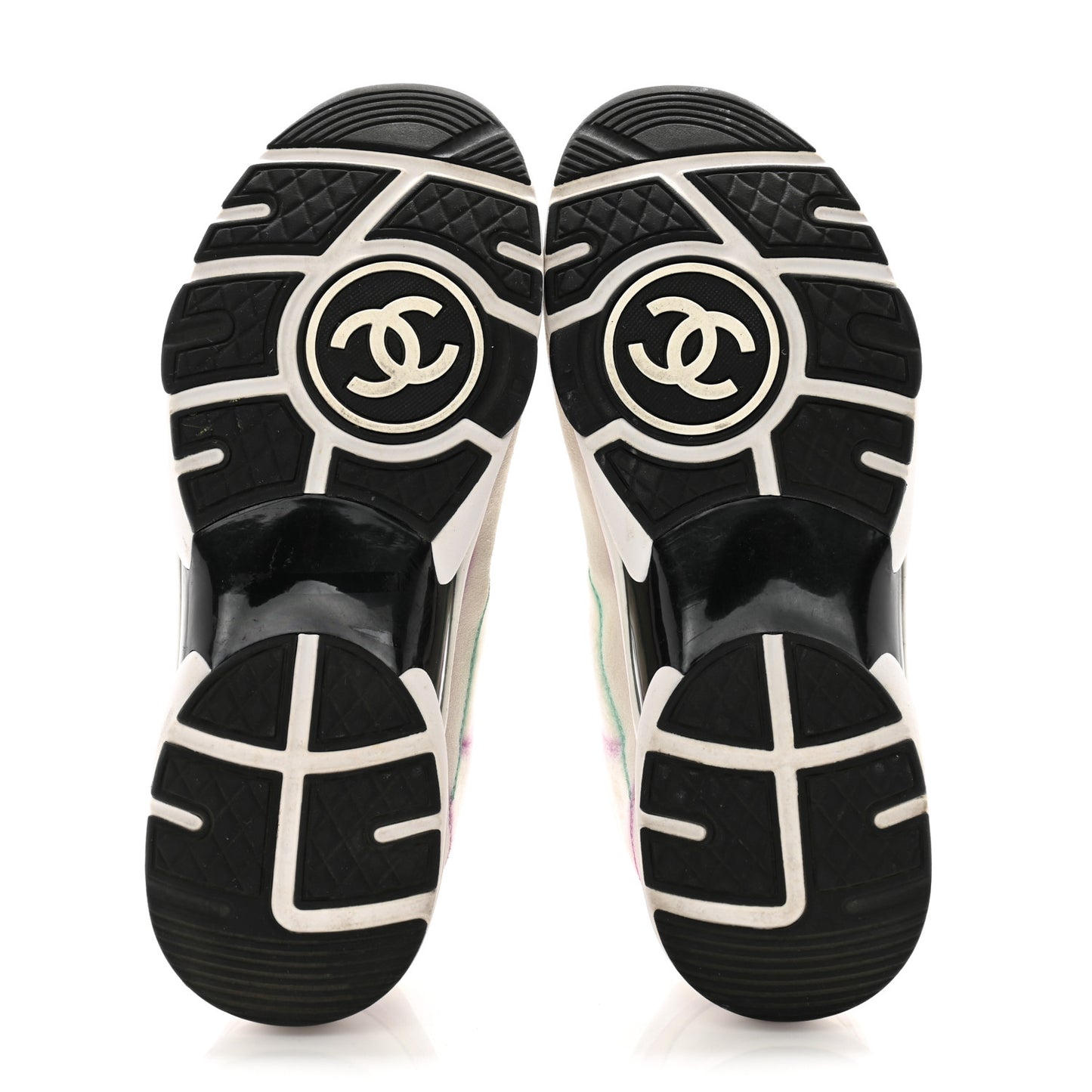 Wool Suede Calfskin CC Sneakers 40 Multicolor