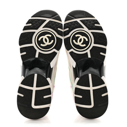 Chanel Wool Suede Calfskin CC Sneakers 40 Multicolor 5 of 12
