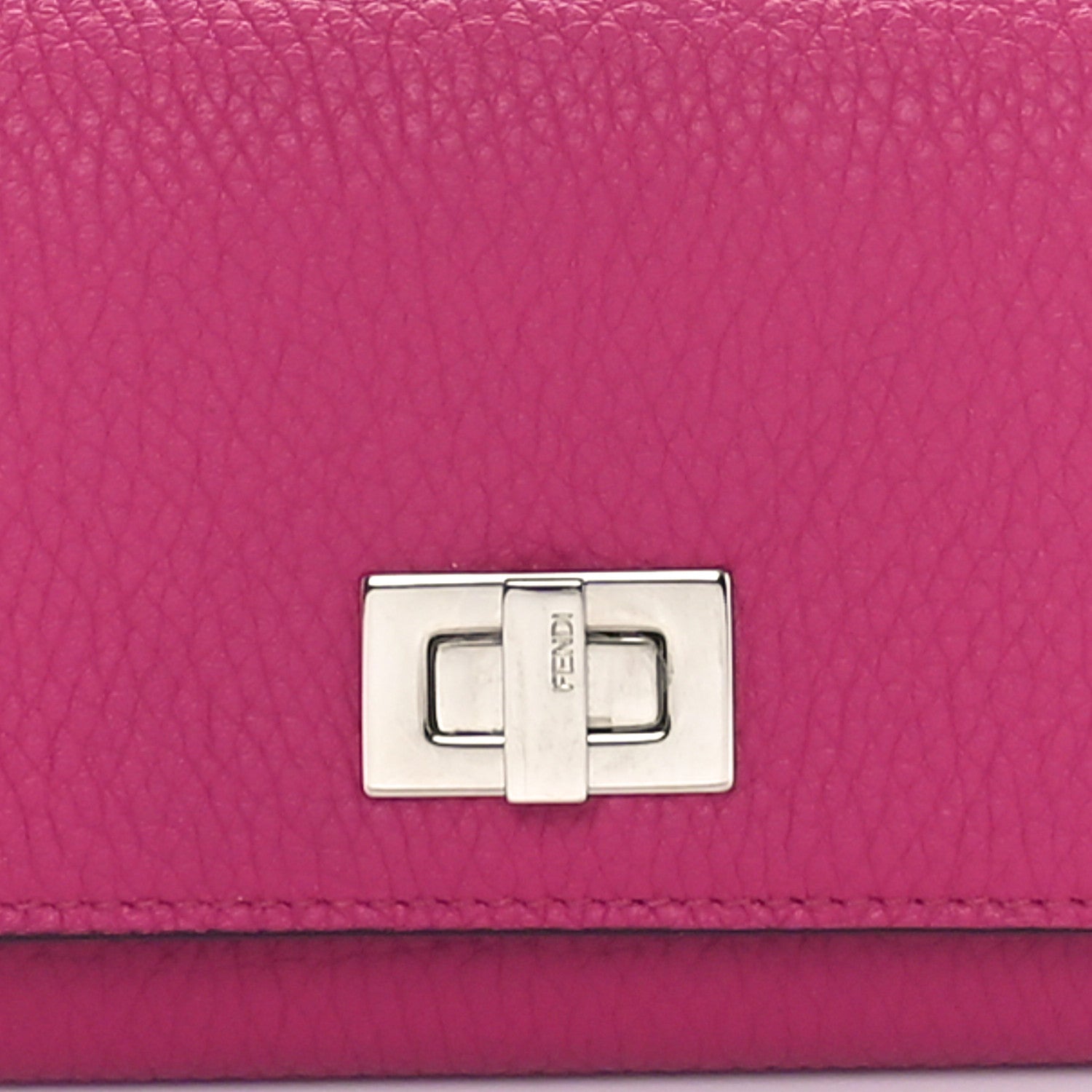 Fendi Cuoio Romano Vitello Grace Selleria Peekaboo Continental Wallet Geranio 7 of 10
