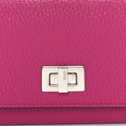 Fendi Cuoio Romano Vitello Grace Selleria Peekaboo Continental Wallet Geranio 7 of 10