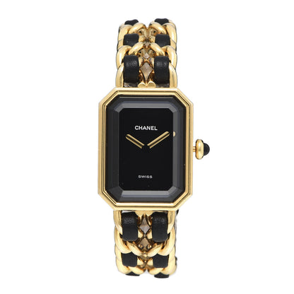 Chanel Stainless Steel Lambskin 20mm Chain Premiere Quartz Watch Gold M 1 of 7