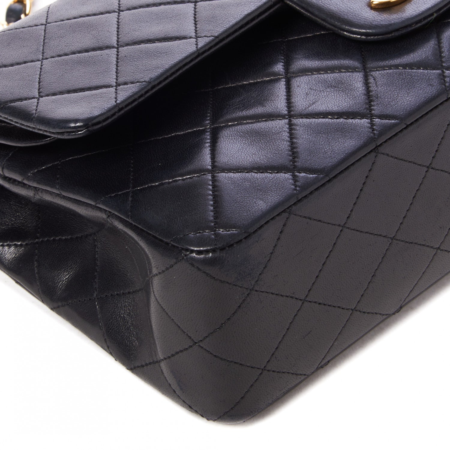 Chanel Lambskin Quilted Medium Double Flap Black 6 of 9