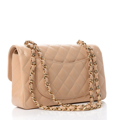 Chanel Caviar Quilted Small Double Flap Beige 3 of 10