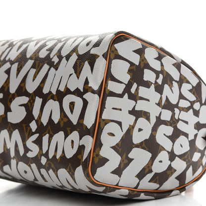 Louis Vuitton Monogram Graffiti Speedy 30 Silver 9 of 9