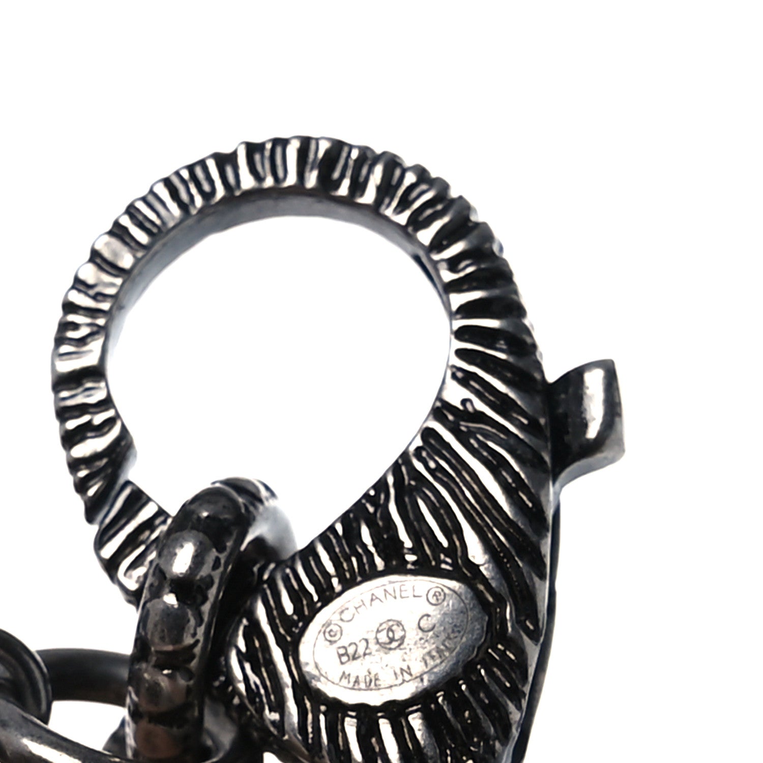 Chanel Pearl Crystal CC Camellia Bracelet Ruthenium Black 5 of 6