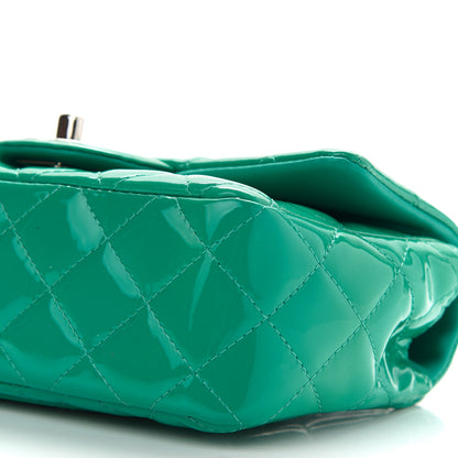 Chanel Patent Quilted Mini Rectangular Flap Turquoise 9 of 9