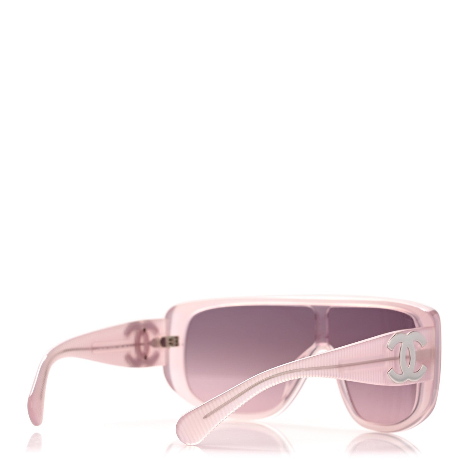 Chanel Acetate Shield Sunglasses 5495 Light Pink 4 of 7