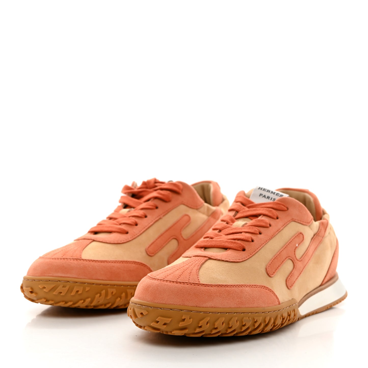 Suede Goatskin Jet Sneakers 40 Beige Natura Orange Nacarat