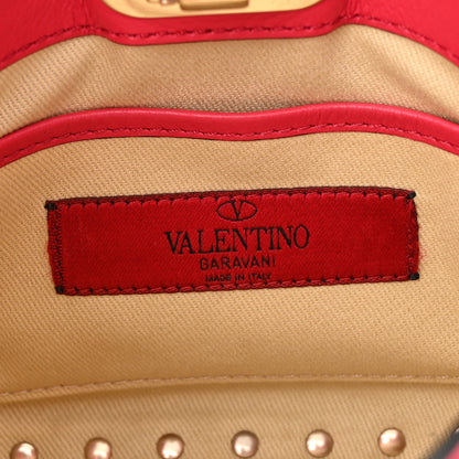 Valentino Garavani Vitello Rockstud Flip-Lock Satchel Fragola 5 of 10
