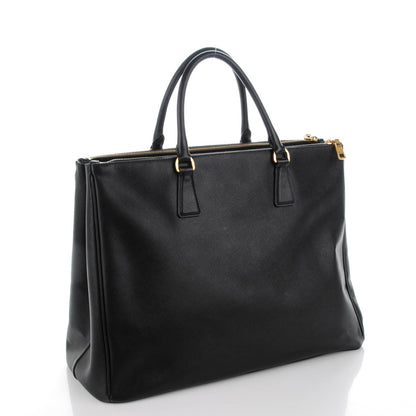 Prada Saffiano Lux Extra Large Galleria Double Zip Tote Black 3 of 9