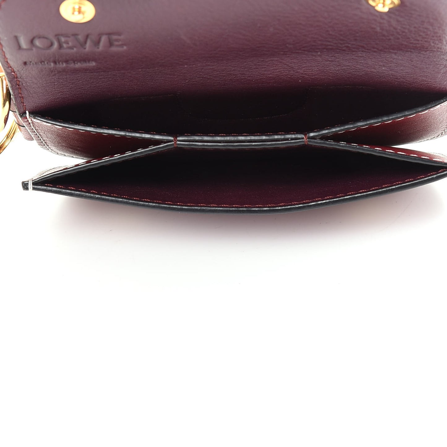 Smooth Calfskin Mini Gate Wallet Wine