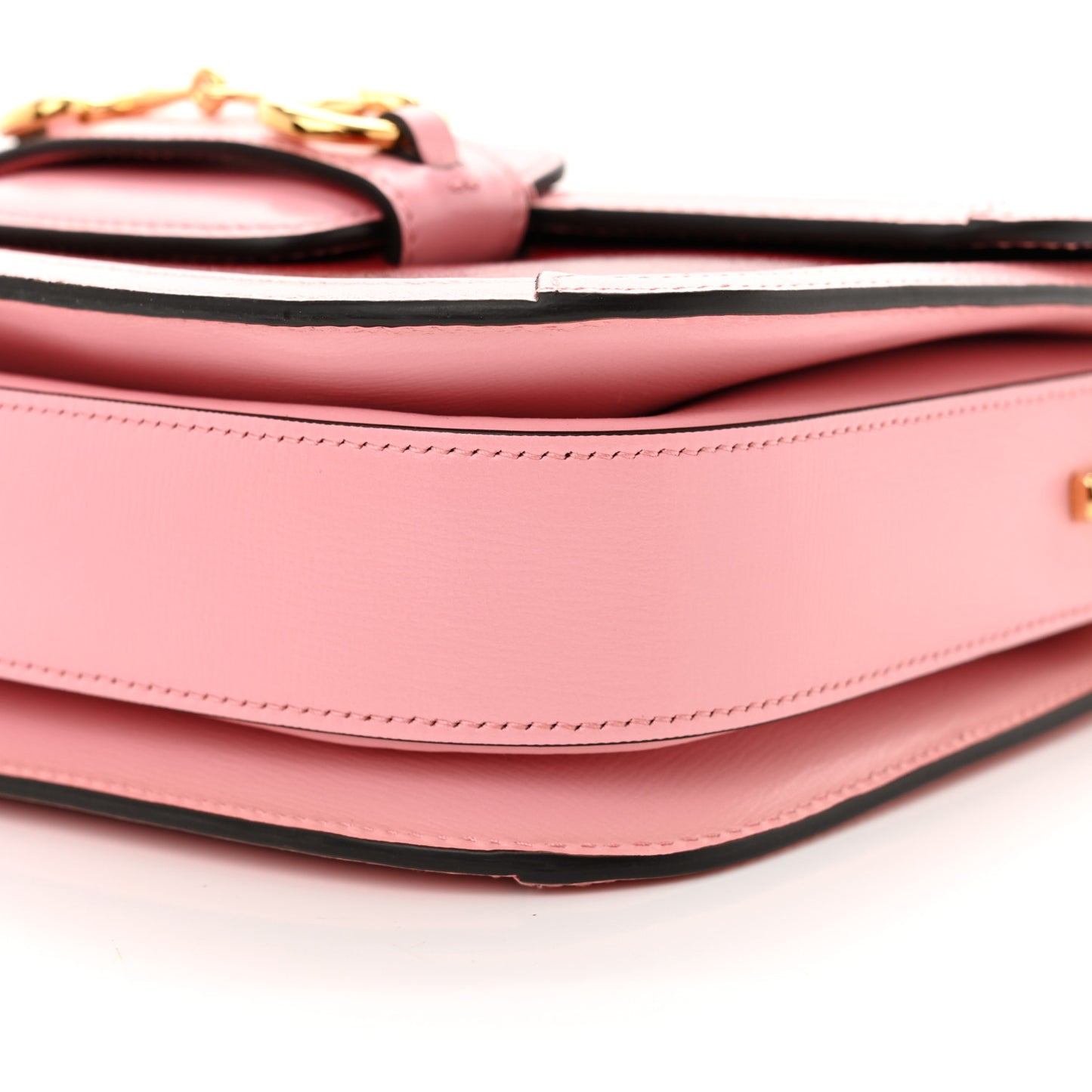 Azalea Calfskin Horsebit 1955 Shoulder Bag New Cherry Red Wild Rose