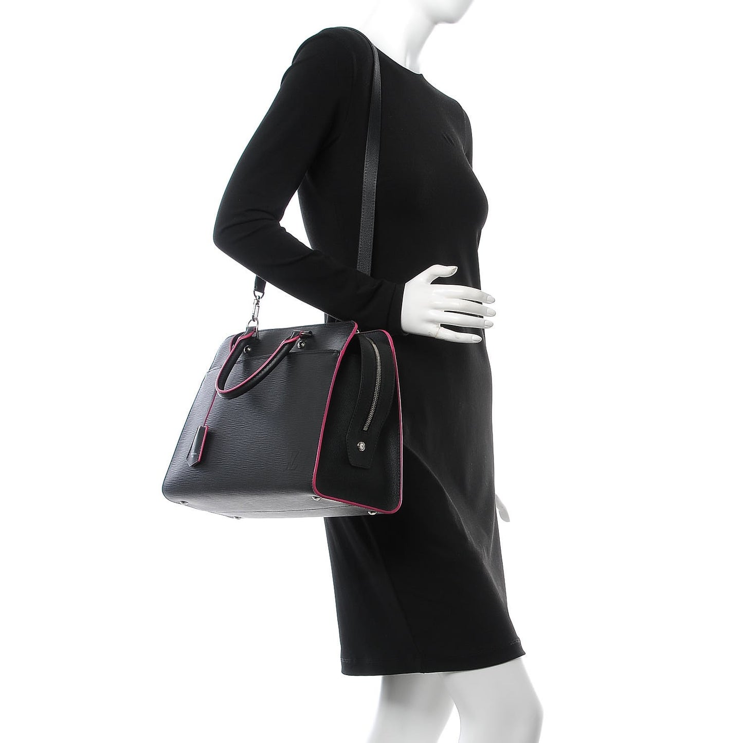 Epi Vaneau GM Black Hot Pink
