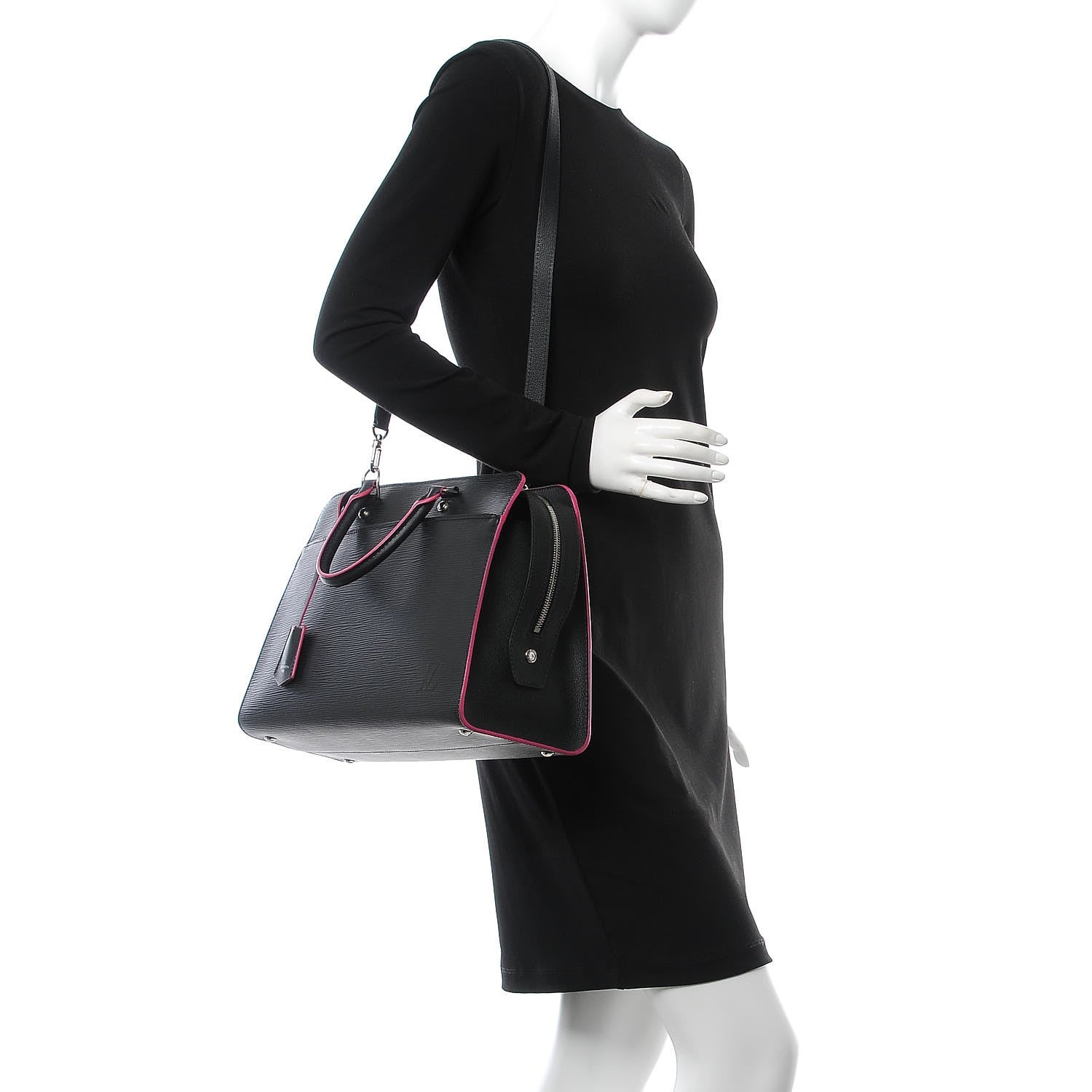 Louis Vuitton Epi Vaneau GM Black Hot Pink 2 of 8