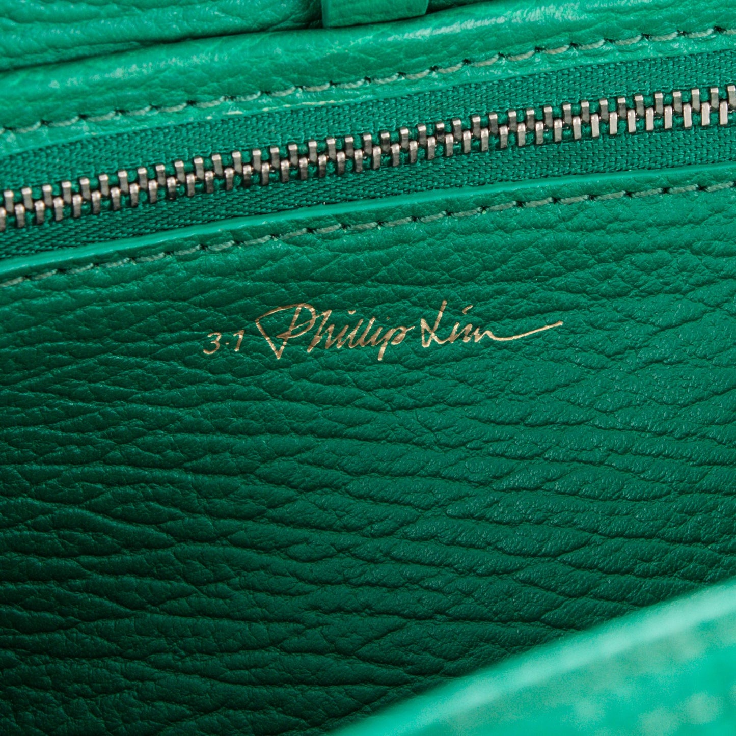 3.1 Textured Calfskin Mini Pashli Satchel Emerald