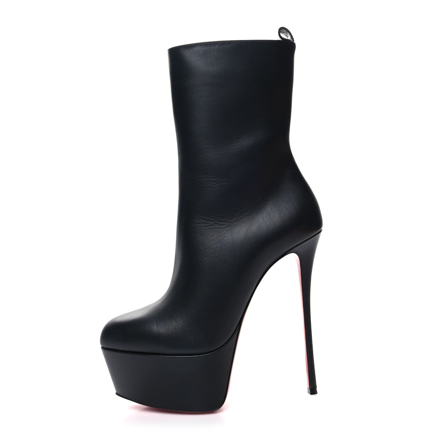 Christian Louboutin Calfskin Dolly Alta Booty 160 Ankle Boots 41 Black 1 of 7