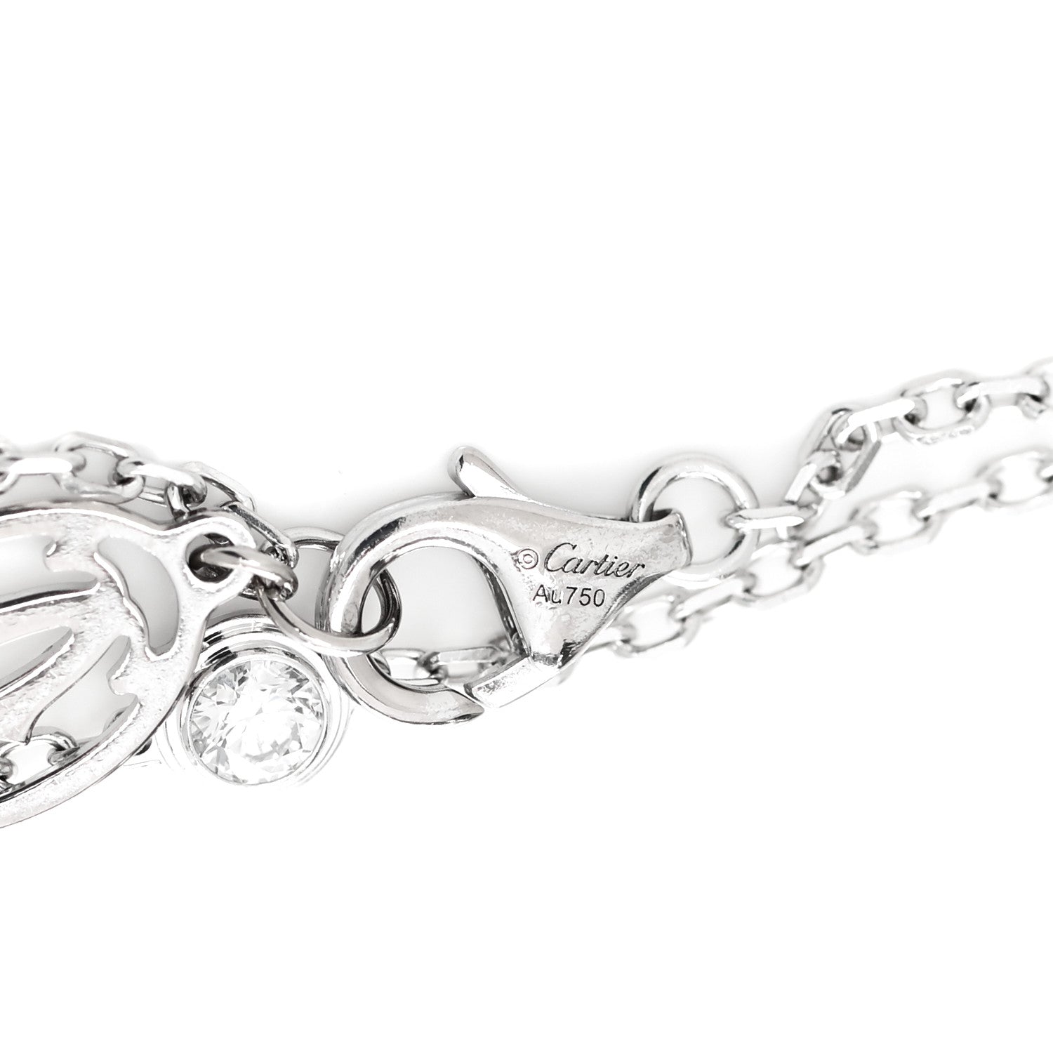 Cartier 18K White Gold Diamond XS D'Amour Bracelet 3 of 4