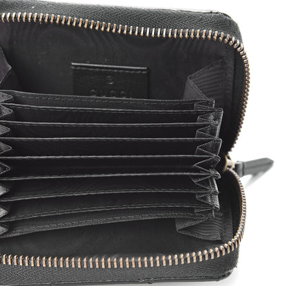 Gucci Calfskin Matelasse GG Marmont Zip Around Card Case Black 5 of 10