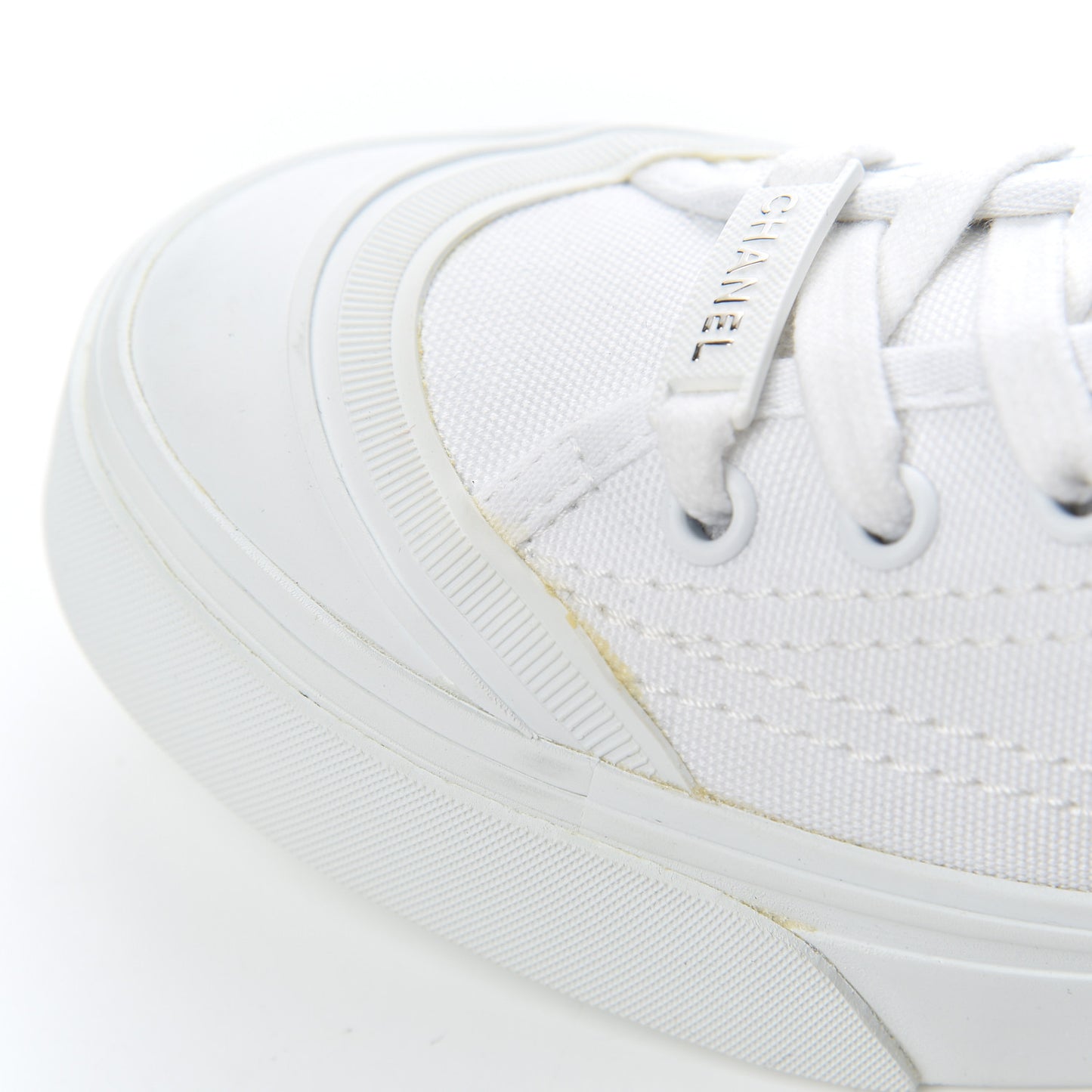 Fabric Low Top Sneakers 39.5 White