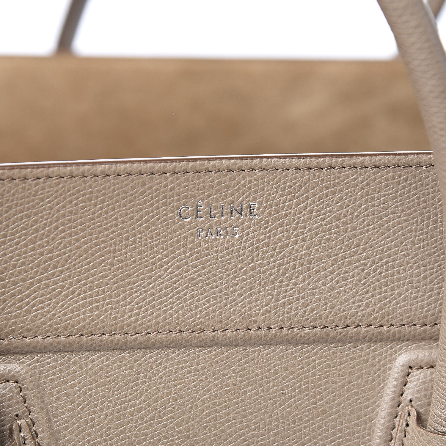 Celine Baby Grained Calfskin Medium Phantom Luggage Taupe 5 of 10