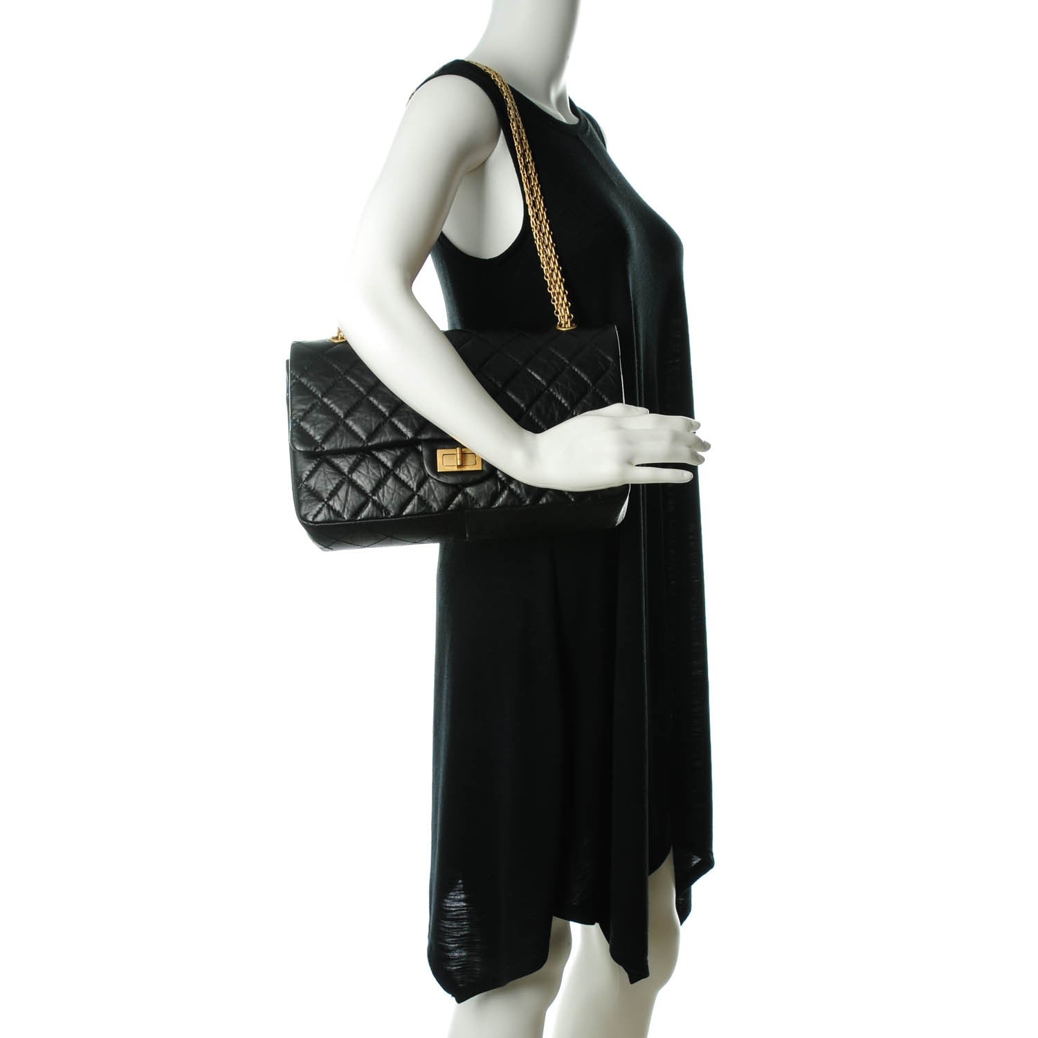Chanel Aged Calfskin Quilted 2.55 Reissue 227 Flap Black 2 of 8