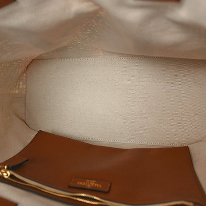 Valentino Garavani Raffia Calfskin Rockstud Summer Tote Multicolor 5 of 13