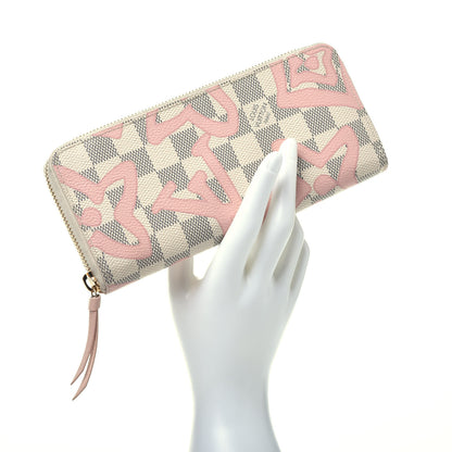 Louis Vuitton Damier Azur Tahitienne Clemence Wallet 2 of 7