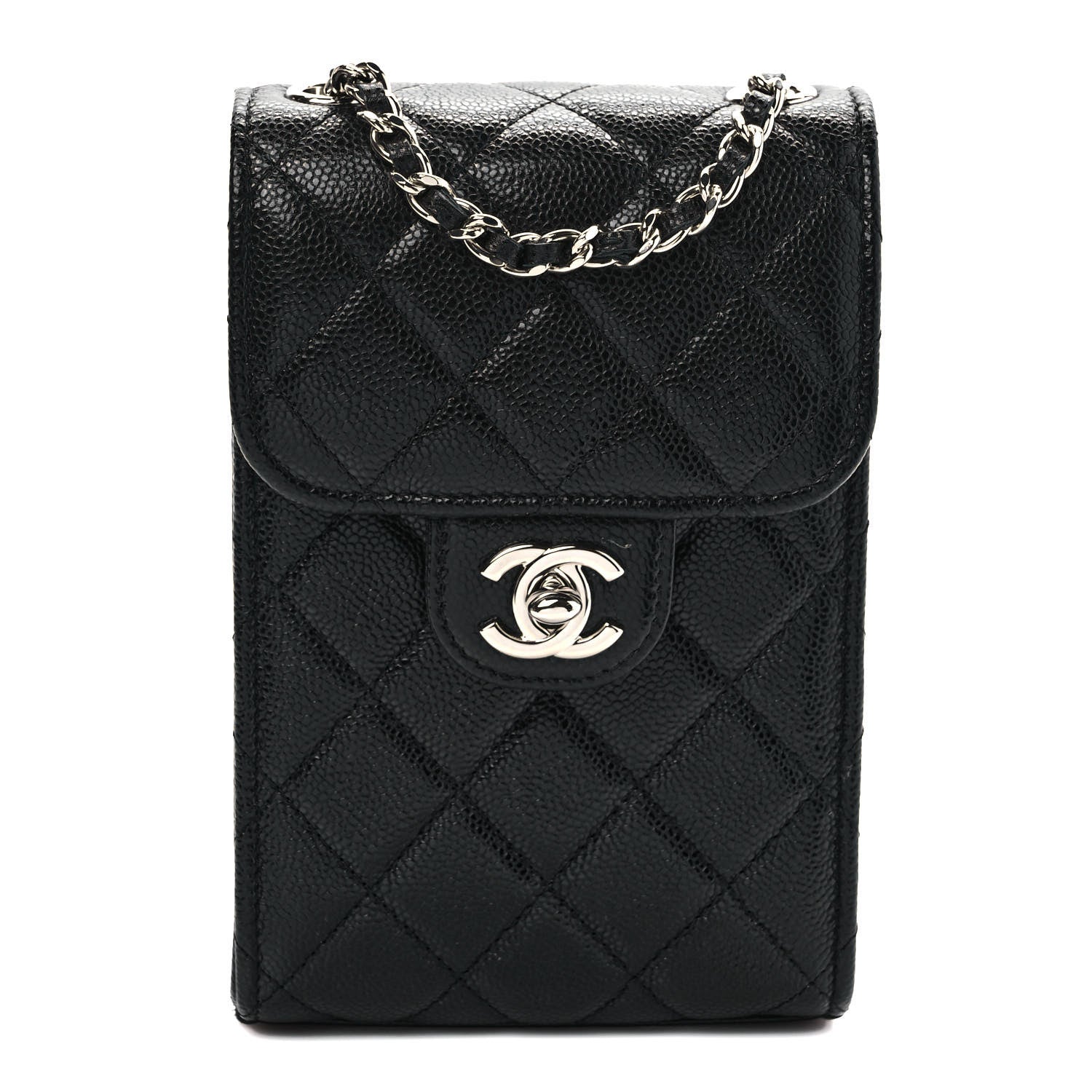 Chanel Caviar Quilted Classic Phone Holder Black 1 of 10