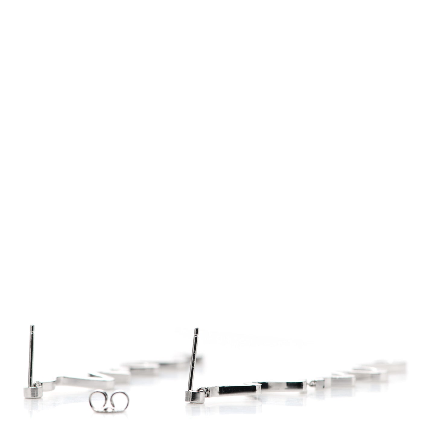18K White Gold Diamond Frank Gehry Equus Earrings