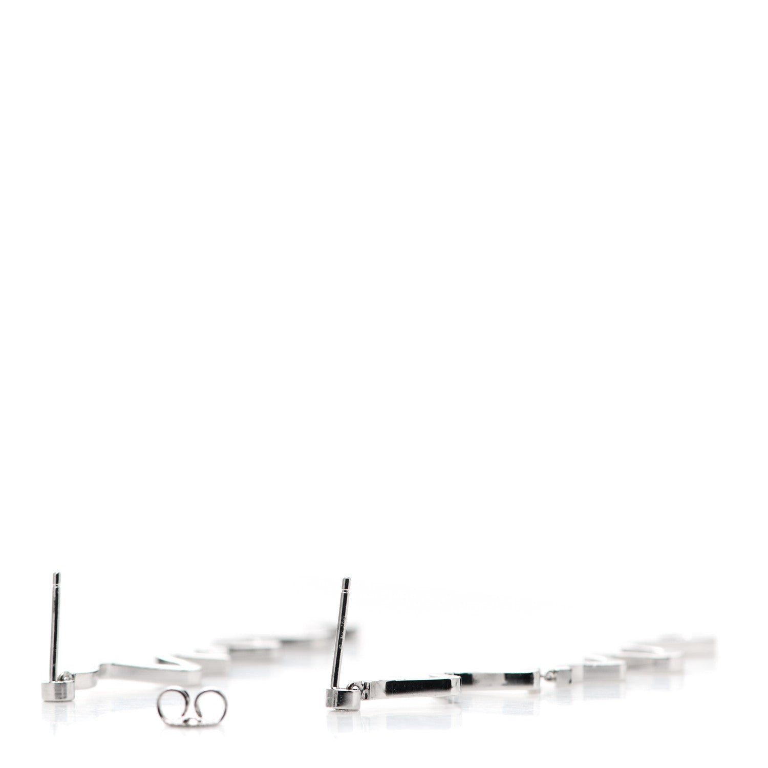 Tiffany 18K White Gold Diamond Frank Gehry Equus Earrings 3 of 4