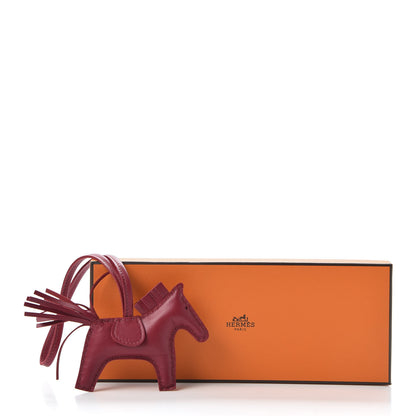 Hermes Milo Lambskin Grigri Rodeo Horse Bag Charm PM Rubis 4 of 5