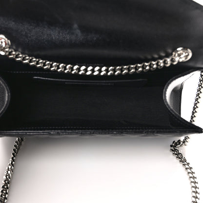 Saint Laurent Grain De Poudre Textured Mixed Matelasse Triquilt Small Monogram Satchel Black 5 of 10