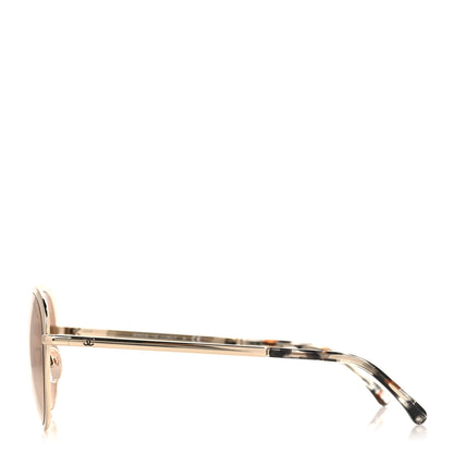 Chanel Round Mirror Sunglasses 4206 Gold 3 of 7