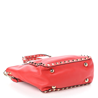 Valentino Garavani Vitello Mini Rockstud Tote Deep Orange 4 of 8