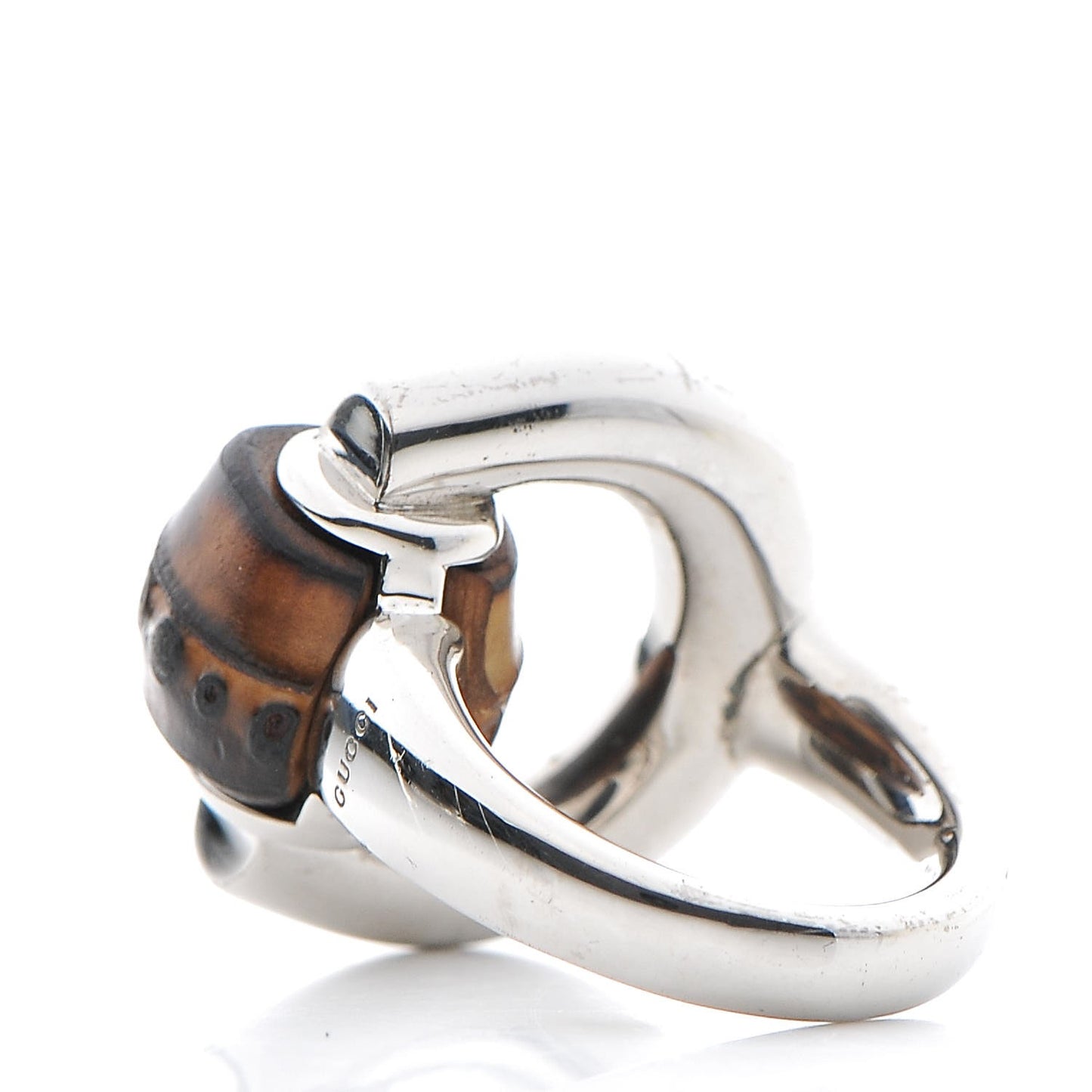 Bamboo Horsebit Ring 5 Silver
