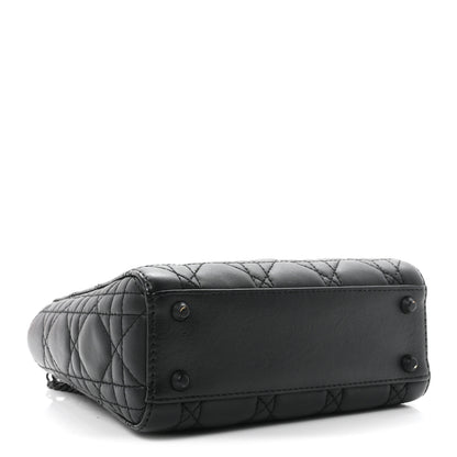 Christian Dior Ultra Matte Calfskin Cannage Mini Lady Dior Black 4 of 10