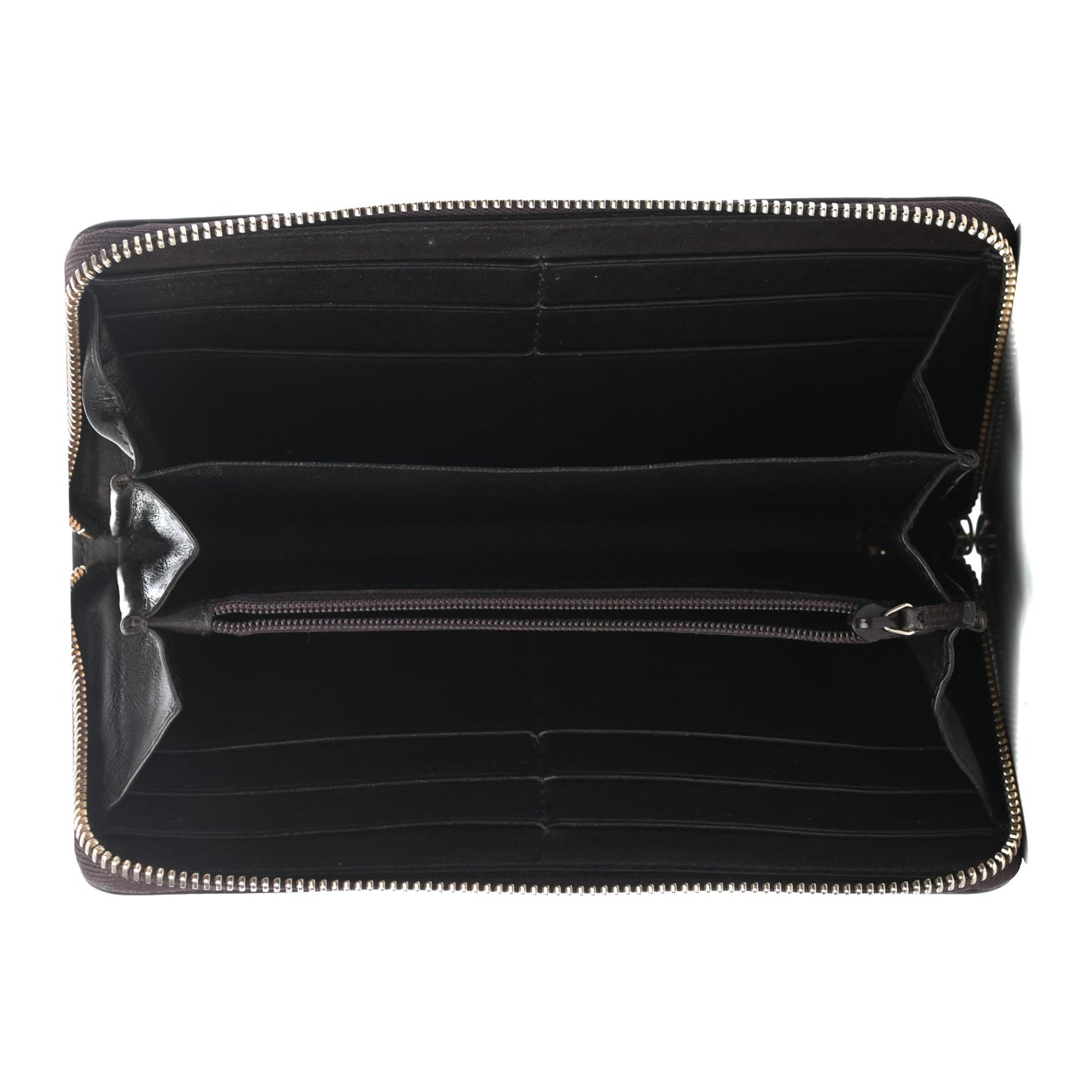 Guccissima Sukey Zip Around Wallet Dark Brown